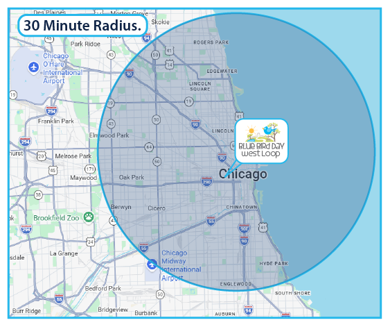 Blue Bird Day West Loop Blue Bird Day West Loop 1233 W. Adams Chicago, IL 60607